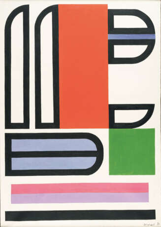 Jo Delahaut. „rouge, vert, mauve“ - Foto 1