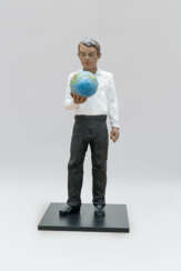 Stephan Balkenhol. Hamlet (Mann mit Weltkugel)<br>Stephan Balkenhol. Hamlet (man with globe)