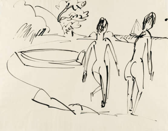 Ernst Ludwig Kirchner. Badende in Fehmarn Bucht - Foto 1