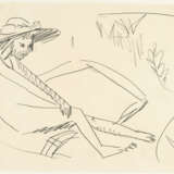 Ernst Ludwig Kirchner. Sitting Fränzi with hat at Moritzburgersee - photo 2