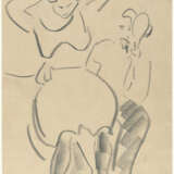 Ernst Ludwig Kirchner. Recto: Woman combing her hair and man with hand mirror - Verso: Sitting dodo on an African stool - photo 2