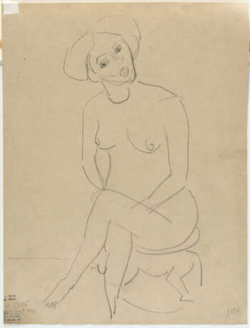 Ernst Ludwig Kirchner. Recto: Woman combing her hair and man with hand mirror - Verso: Sitting dodo on an African stool - photo 3