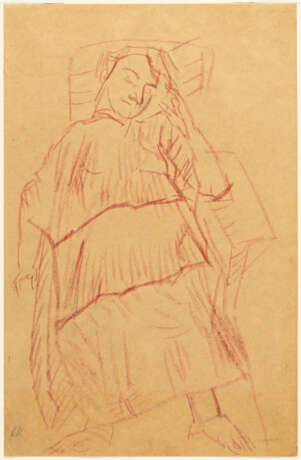 Oskar Kokoschka. Naples, Alma Mahler in a deckchair - фото 2