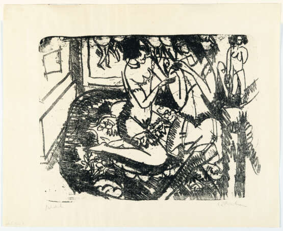 Ernst Ludwig Kirchner. Two girls in lingerie (girls in trousers) - фото 2