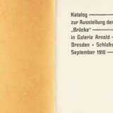 Mappenwerke und illustrierte Bücher. Catalogue for the exhibition of the K.G. "Brücke" in Galerie Arnold Dresden - Schloßstraße September 1910 - фото 4