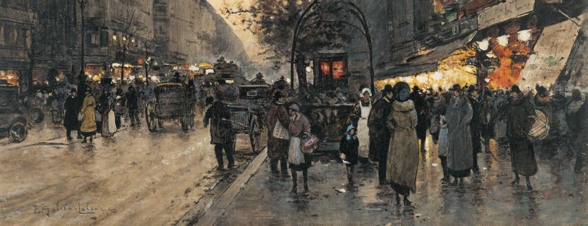 Eugène Galien-Laloue. Boulevard près de la Porte Saint-Denis