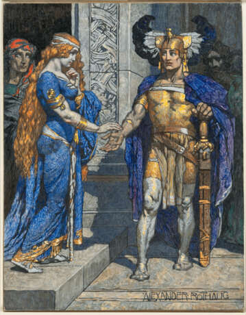 Alexander Rothaug. „Siegfried und Krimhildes erste Begegnung“ (Siegfried and Krimhilde's first encounter) - photo 2
