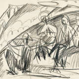 Ernst Ludwig Kirchner. Recto: Group of peasants - Verso: Fehmarnakte - photo 1