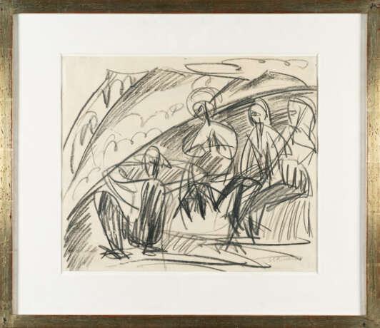 Ernst Ludwig Kirchner. Recto: Group of peasants - Verso: Fehmarnakte - photo 4