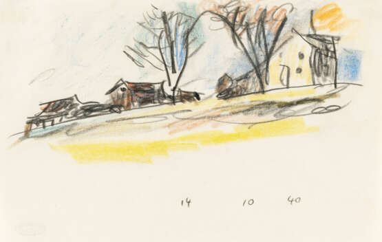 Lyonel Feininger. Landscape with Houses and Trees in Connecticut - Foto 1 Lyonel Feininger. Landscape with Houses and Trees in Connecticut - Foto 1