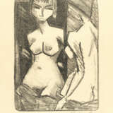 Otto Mueller. Nude girl in front of a mirror (semi-nude) - фото 1