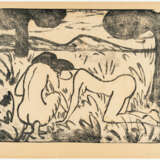 Otto Mueller. Squatting and kneeling girl (two nudes, kneeling) - photo 2