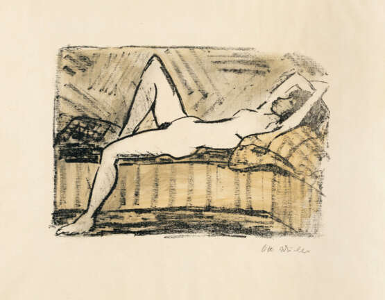 Otto Mueller. Liegende auf der Couch (Ruhender Akt) - Foto 1