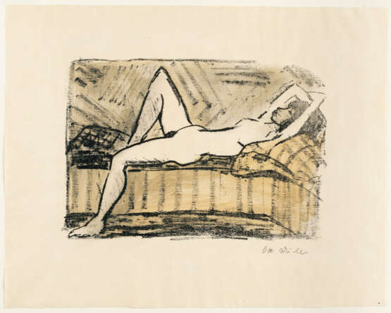 Otto Mueller. Liegende auf der Couch (Ruhender Akt) - Foto 2