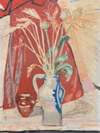 Max Gubler. Still life with ears of corn and poppy capsules in a jug - фото 1