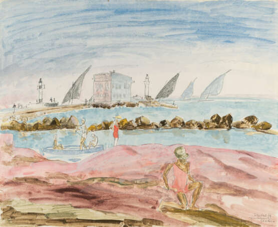 Erich Heckel. "Einfahrende Segler" (Sailors sailing in) (Palavas) - фото 1 Erich Heckel. "Einfahrende Segler" (Sailors sailing in) (Palavas) - фото 1