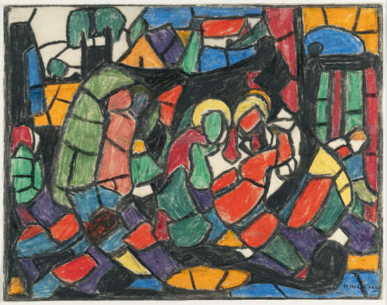 Adolf Hölzel. Composition (Adoration) - фото 2 Adolf Hölzel. Composition (Adoration) - фото 2