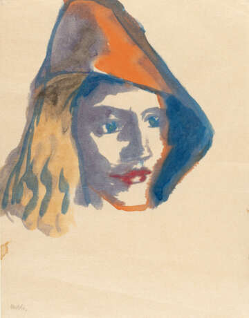 Emil Nolde. Woman's head en face (Stephanie Wiesand) - фото 1