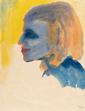 Emil Nolde. Woman's head profile (Stephanie Wiesand) - photo 1