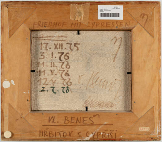 Vlastimil Beneš. „Friedhof mit Cypressen“ (Cemetery with cypress trees) - photo 5