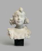 Overview. Late 19th-Century Carrara Marble Bust of a Young Girl