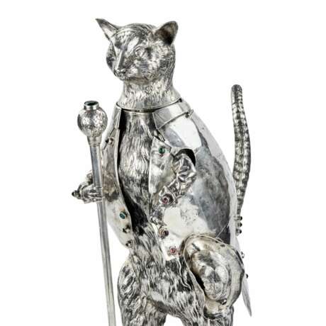 Figurine en argent accrocheuse et ironique Le Chat Potte. G&uuml;nther Grungessel. Hannau. 1883 Silber Eclecticism 19th century - Foto 9