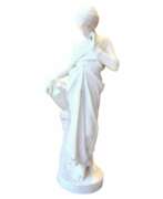 Обзор. Young woman with jug, Carrara marble, signed Bonnal, early 20th century