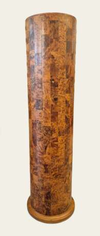 Large Art Deco Column Stand In Amboyna Burl 1940 Bois laqué 20th century - photo 7