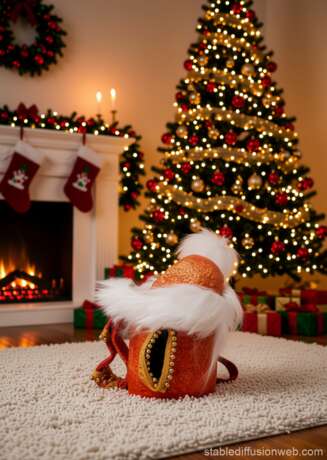 Новогодний рюкзак Деда Мороза Керамика Ручная работа смешанная техника Декоратиивно-прикладное искусство 2025 г. - фото 1