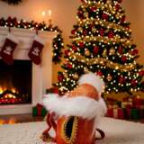 Новогодний рюкзак Деда Мороза Керамика Ручная работа смешанная техника Декоратиивно-прикладное искусство 2025 г. - фото 1