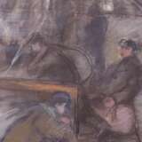 Dans le sauna Black pencil watercolor Early 20th century - Foto 2