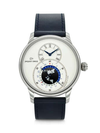 JAQUET DROZ, STAINLESS STEEL DUAL TIME 'GRANDE SECONDE' WITH DATE, REF. J016030241 - фото 1