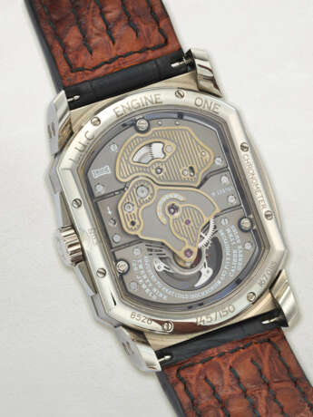 CHOPARD, TITANIUM TOURBILLON 'L.U.C. ENGINE ONE' WITH POWER RESERVE OPENWORK DIAL, REF. 168526-3001 - photo 3 CHOPARD, TITANIUM TOURBILLON 'L.U.C. ENGINE ONE' WITH POWER RESERVE OPENWORK DIAL, REF. 168526-3001 - photo 3