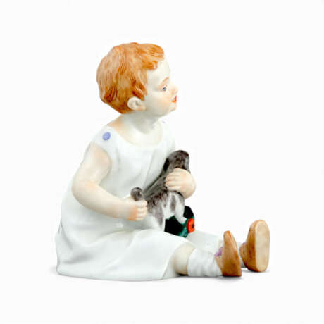 Meissen child with toy sheep - photo 11