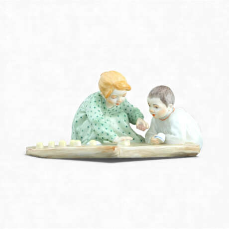 Meissen two Hentschel children baking sand cake - photo 11