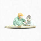 Meissen two Hentschel children baking sand cake - photo 11