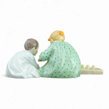 Meissen two Hentschel children baking sand cake - photo 12