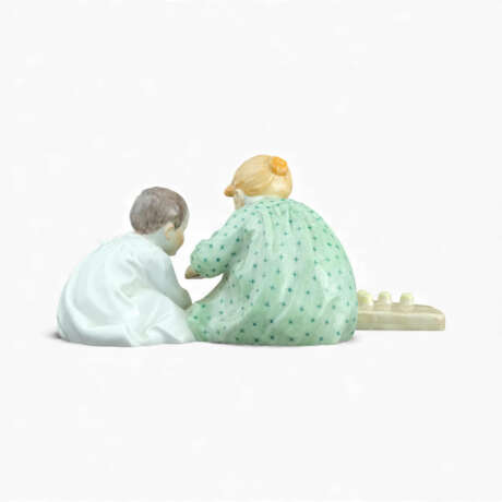 Meissen two Hentschel children baking sand cake - photo 5
