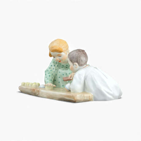 Meissen two Hentschel children baking sand cake - photo 6