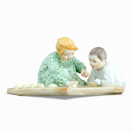 Meissen two Hentschel children baking sand cake - photo 8