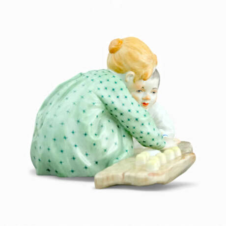 Meissen two Hentschel children baking sand cake - photo 10