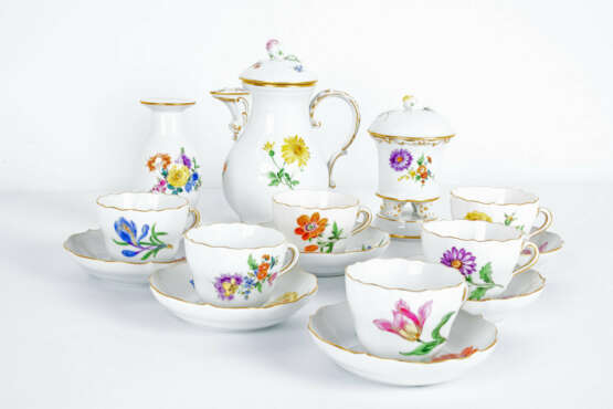 Meissen mocha set ''Streublümchen'' for 6 persons - photo 5