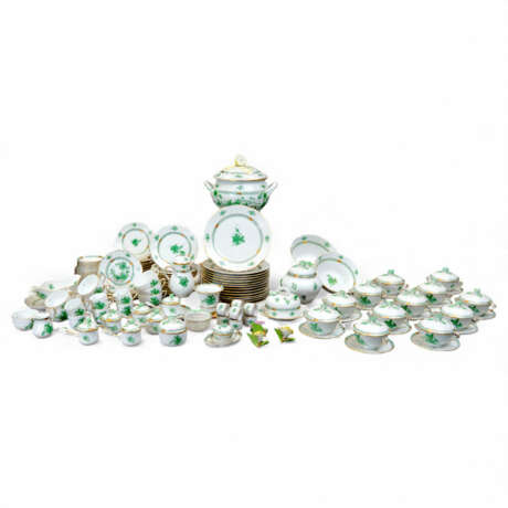 Herend Speise- und Mokka-/Teeservice Apponyi grün und Fleur des indes grün - Foto 2 Herend Speise- und Mokka-/Teeservice Apponyi grün und Fleur des indes grün - Foto 2