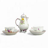 Ludwigsburg coffee pot and cups with flower painting - photo 6