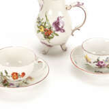 Ludwigsburg coffee pot and cups with flower painting - photo 9