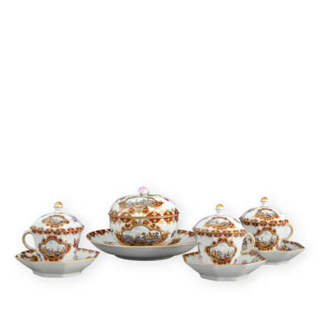 Porzellanset mit Kauffahrteimalerei - Foto 1