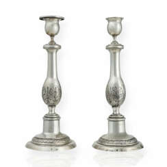 Silver classic candlestick pair