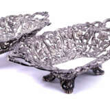 Silver pair of vine leaf baskets - photo 4