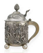 Overview. Lidded tankard depicting Napoleon's battle at Austerlitz
