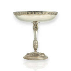 Silver richly decorated tazza